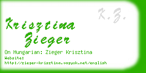 krisztina zieger business card